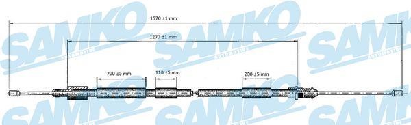 Samko C0119B Трос стояночного тормоза C0119B: Отличная цена - Купить в Польше на 2407.PL!