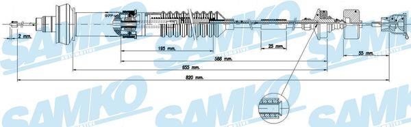 Samko C0153C Clutch cable C0153C: Buy near me in Poland at 2407.PL - Good price!