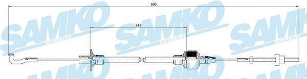 Samko C0127C Clutch cable C0127C: Buy near me in Poland at 2407.PL - Good price!