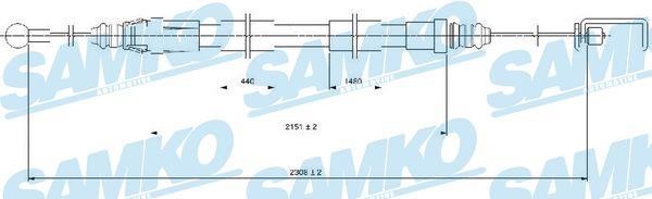 Samko C0129B Трос стояночного тормоза C0129B: Отличная цена - Купить в Польше на 2407.PL!