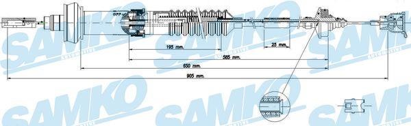 Samko C0156C Трос сцепления C0156C: Отличная цена - Купить в Польше на 2407.PL!
