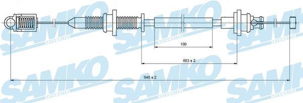 Samko C0131A Accelerator cable C0131A: Buy near me in Poland at 2407.PL - Good price!