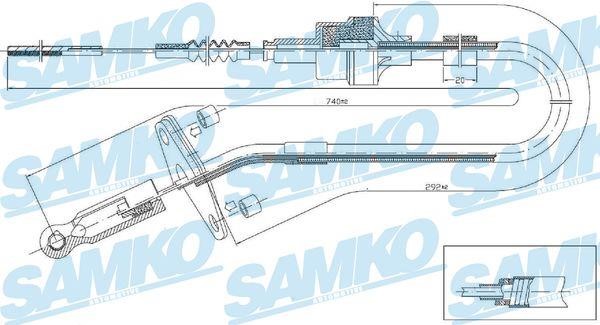 Samko C0132C Clutch cable C0132C: Buy near me in Poland at 2407.PL - Good price!