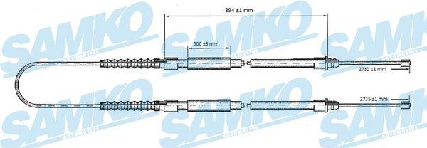 Samko C0174B Cable Pull, parking brake C0174B: Buy near me in Poland at 2407.PL - Good price!