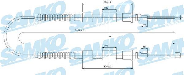 Samko C0175B Cable Pull, parking brake C0175B: Buy near me at 2407.PL in Poland at an Affordable price!
