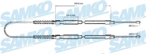 Samko C0176B Трос гальма стоянки C0176B: Приваблива ціна - Купити у Польщі на 2407.PL!