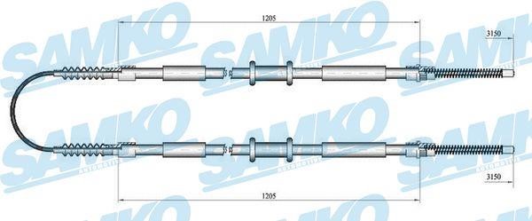 Samko C0179B Cable Pull, parking brake C0179B: Buy near me at 2407.PL in Poland at an Affordable price!