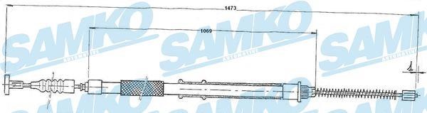 Samko C0186B Трос гальма стоянки C0186B: Приваблива ціна - Купити у Польщі на 2407.PL!