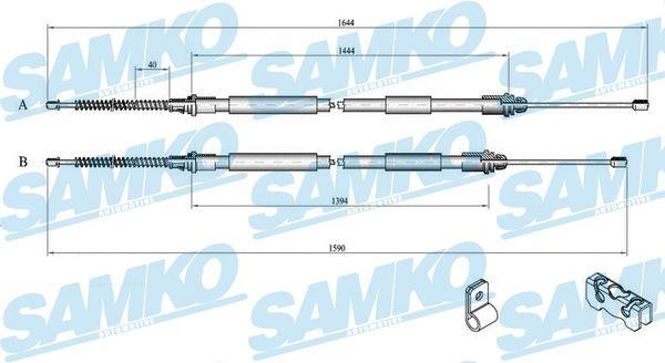 Samko C0269B Seilzug, feststellbremse C0269B: Kaufen Sie zu einem guten Preis in Polen bei 2407.PL!