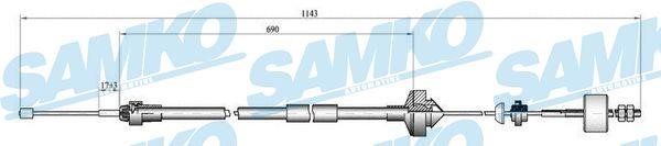 Samko C0277C Clutch cable C0277C: Buy near me at 2407.PL in Poland at an Affordable price!