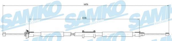 Samko C0197B Cable Pull, parking brake C0197B: Buy near me at 2407.PL in Poland at an Affordable price!