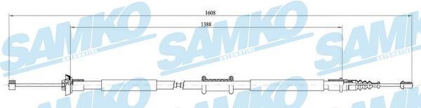 Samko C0198B Трос стояночного тормоза C0198B: Отличная цена - Купить в Польше на 2407.PL!