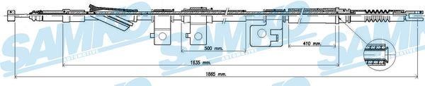 Samko C0310B Cable Pull, parking brake C0310B: Buy near me in Poland at 2407.PL - Good price!