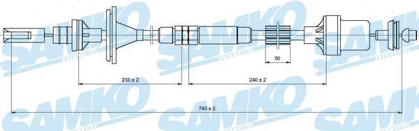 Samko C0213C Clutch cable C0213C: Buy near me at 2407.PL in Poland at an Affordable price!