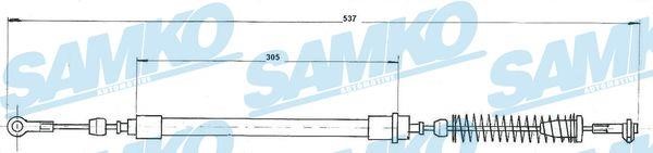 Samko C0215B Cable Pull, parking brake C0215B: Buy near me in Poland at 2407.PL - Good price!
