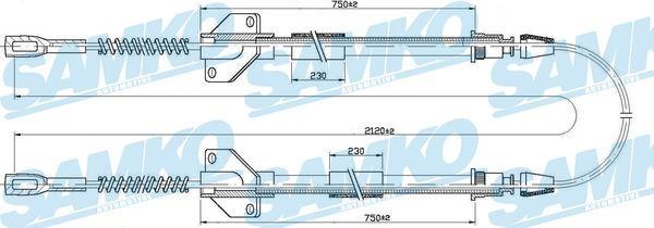 Samko C0333B Cable Pull, parking brake C0333B: Buy near me in Poland at 2407.PL - Good price!