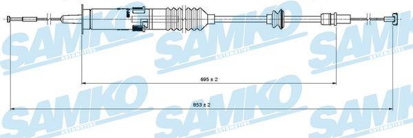 Samko C0222C Clutch cable C0222C: Buy near me in Poland at 2407.PL - Good price!