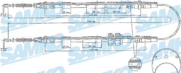 Samko C0234B Cable Pull, parking brake C0234B: Buy near me in Poland at 2407.PL - Good price!