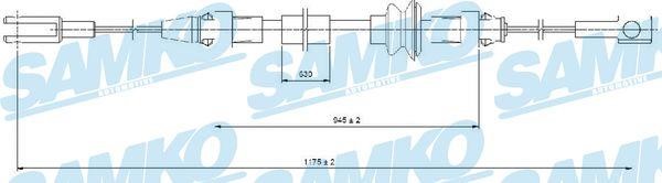 Samko C0368B Трос стояночного тормоза C0368B: Отличная цена - Купить в Польше на 2407.PL!