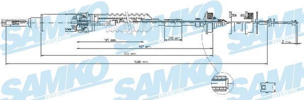 Samko C0240C Трос сцепления C0240C: Отличная цена - Купить в Польше на 2407.PL!