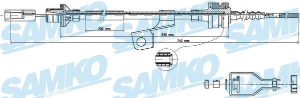 Samko C0369C Трос сцепления C0369C: Отличная цена - Купить в Польше на 2407.PL!