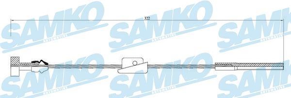 Samko C0247B Трос стояночного тормоза C0247B: Отличная цена - Купить в Польше на 2407.PL!