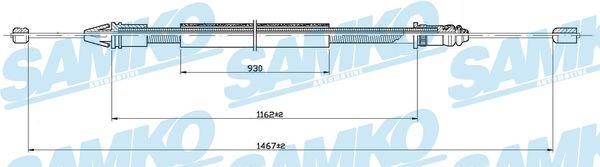 Samko C0401B Cable Pull, parking brake C0401B: Buy near me in Poland at 2407.PL - Good price!