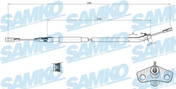 Samko C0442B Cable Pull, parking brake C0442B: Buy near me in Poland at 2407.PL - Good price!