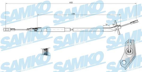 Samko C0445B Трос стояночного тормоза C0445B: Отличная цена - Купить в Польше на 2407.PL!