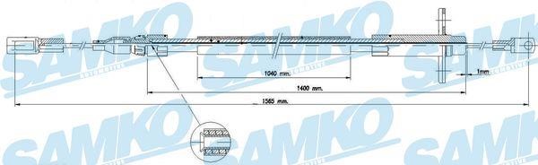 Samko C0454B Cable Pull, parking brake C0454B: Buy near me in Poland at 2407.PL - Good price!