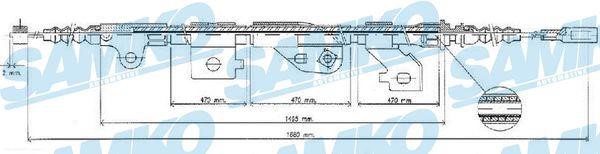 Samko C0479B Seilzug, feststellbremse C0479B: Kaufen Sie zu einem guten Preis in Polen bei 2407.PL!