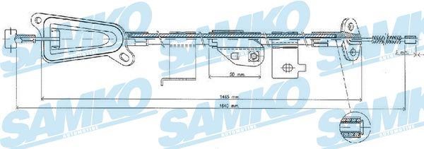 Samko C0482B Cable Pull, parking brake C0482B: Buy near me in Poland at 2407.PL - Good price!
