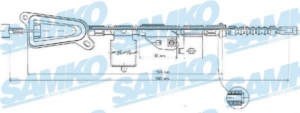 Samko C0484B Трос стояночного тормоза C0484B: Отличная цена - Купить в Польше на 2407.PL!