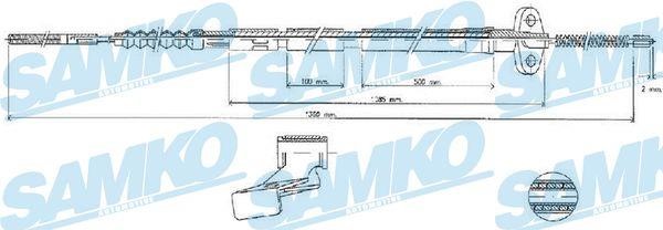 Samko C0493B Seilzug, feststellbremse C0493B: Kaufen Sie zu einem guten Preis in Polen bei 2407.PL!