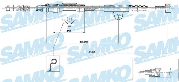 Samko C0504B Cable Pull, parking brake C0504B: Buy near me in Poland at 2407.PL - Good price!