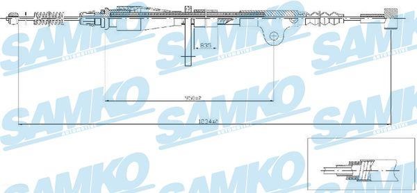Samko C0505B Трос стояночного тормоза C0505B: Отличная цена - Купить в Польше на 2407.PL!