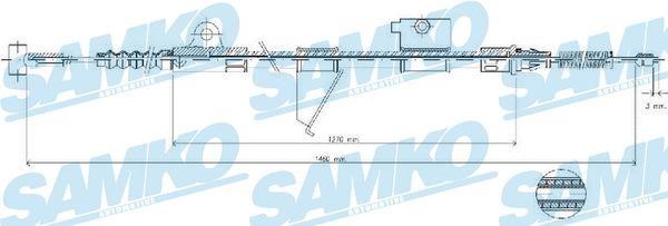 Samko C0512B Cable Pull, parking brake C0512B: Buy near me in Poland at 2407.PL - Good price!