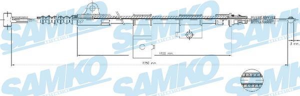 Samko C0515B Cable Pull, parking brake C0515B: Buy near me in Poland at 2407.PL - Good price!