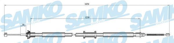 Samko C0521B Трос стояночного тормоза C0521B: Отличная цена - Купить в Польше на 2407.PL!