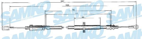 Samko C0524B Cable Pull, parking brake C0524B: Buy near me in Poland at 2407.PL - Good price!