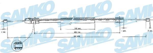 Samko C0630B Cable Pull, parking brake C0630B: Buy near me in Poland at 2407.PL - Good price!