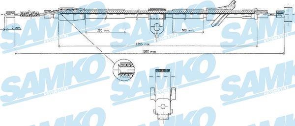 Samko C0529B Трос стояночного тормоза C0529B: Отличная цена - Купить в Польше на 2407.PL!