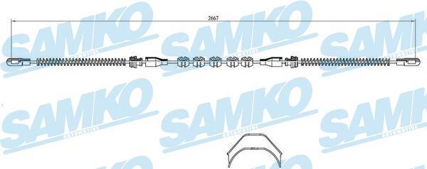 Samko C0530B Cable Pull, parking brake C0530B: Buy near me in Poland at 2407.PL - Good price!