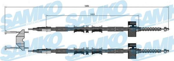 Samko C0535B Трос стояночного тормоза C0535B: Отличная цена - Купить в Польше на 2407.PL!