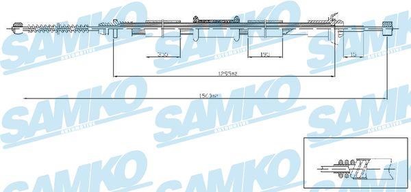 Samko C0653B Трос стояночного тормоза C0653B: Отличная цена - Купить в Польше на 2407.PL!