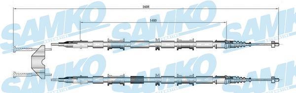 Samko C0654B Трос стояночного тормоза C0654B: Отличная цена - Купить в Польше на 2407.PL!