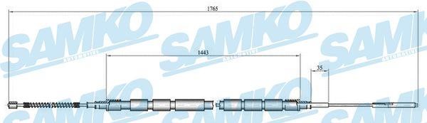 Samko C0657B Трос гальма стоянки C0657B: Приваблива ціна - Купити у Польщі на 2407.PL!