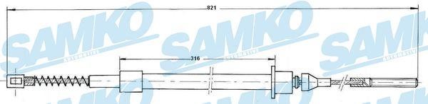 Samko C0560B Cable Pull, parking brake C0560B: Buy near me in Poland at 2407.PL - Good price!