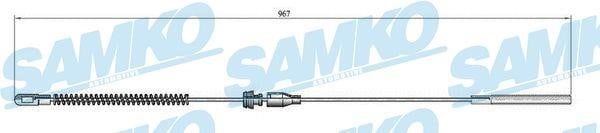 Samko C0561B Cable Pull, parking brake C0561B: Buy near me at 2407.PL in Poland at an Affordable price!