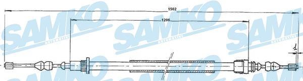 Samko C0691B Cable Pull, parking brake C0691B: Buy near me in Poland at 2407.PL - Good price!